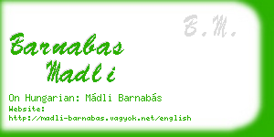 barnabas madli business card